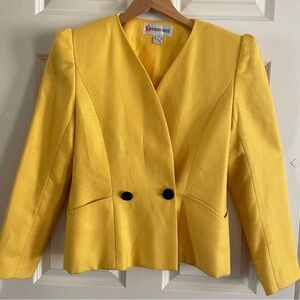 Vintage Peabody House Blazer Vibrant Yellow Blazer